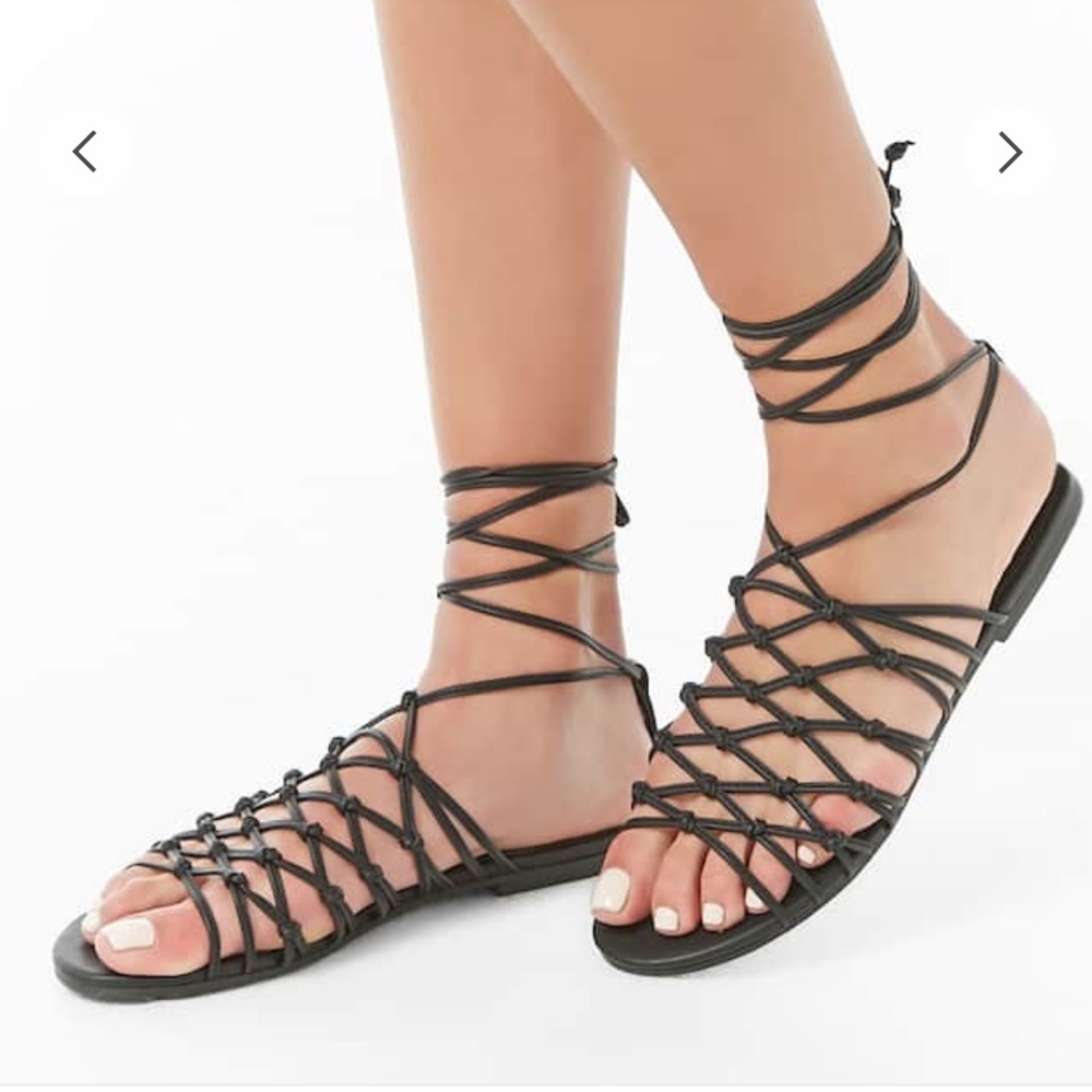 Black Strapped Sandals